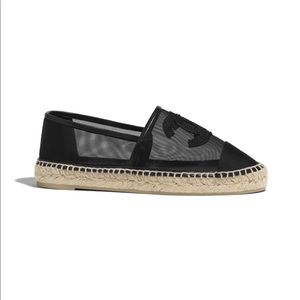 Chanel Mesh Espadrilles -Black 37